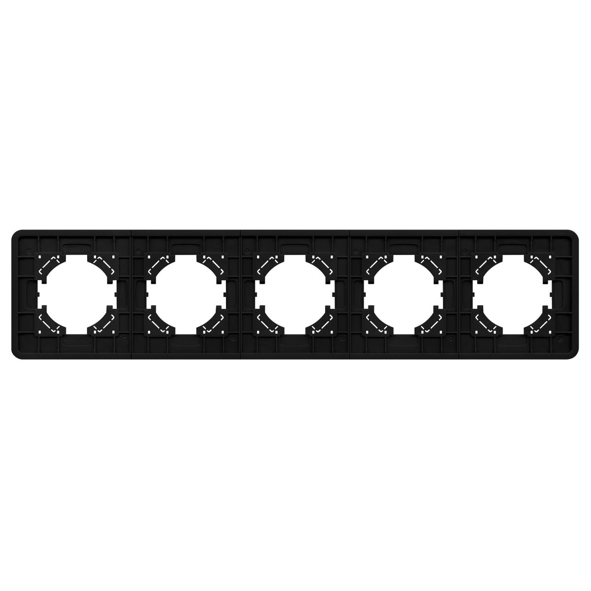 Рамка на 5 постов стеклянная Arlight FRM-OMALI-GS-5-BK 049705