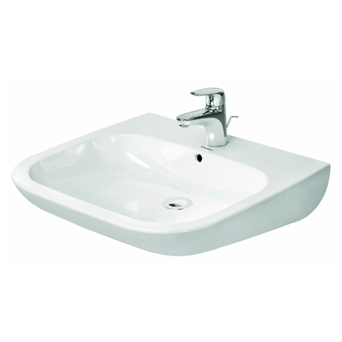 Duravit D-Code Раковина с перел., с 1 отв. под смес., 60х55см., цвет: белый