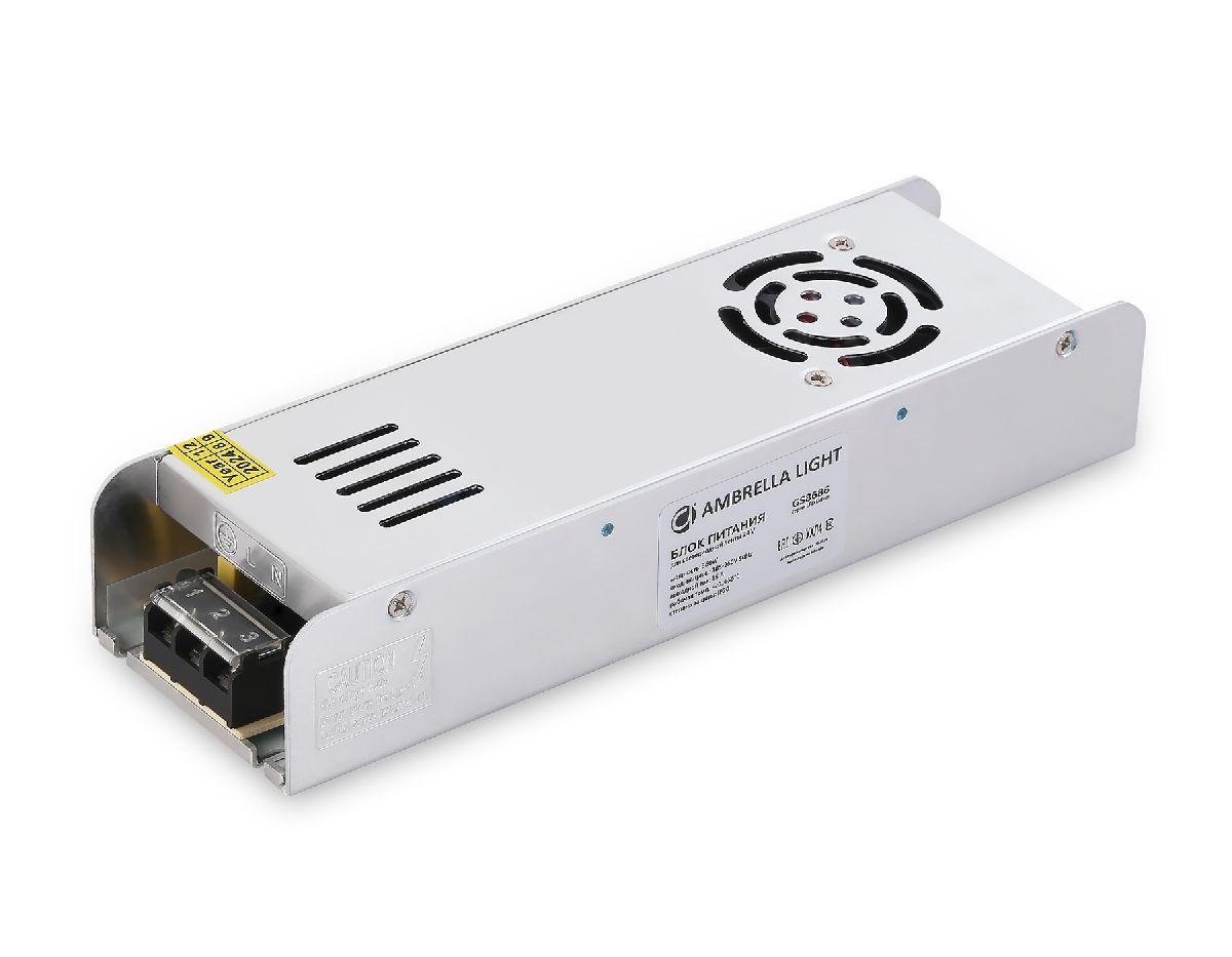 Блок питания с EMC для светодиодной ленты Ambrella Light Illumination 360Вт DC24В 15A IP20 GS8686