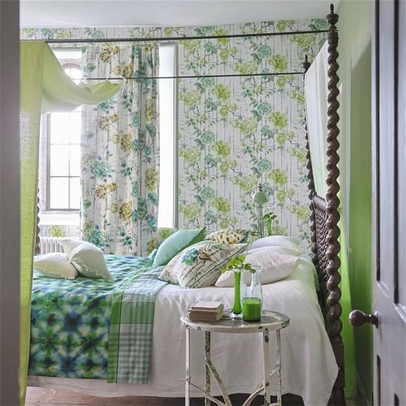 Обои Designers Guild PDG1158/03 Kyoto Flower Emerald