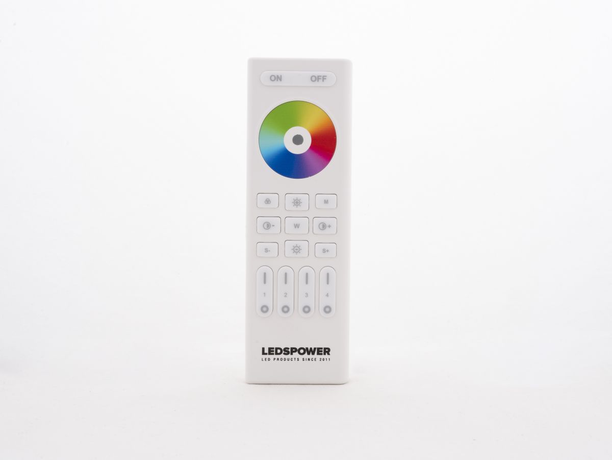 Пульт LEDS POWER RGB/RGBW/RGBCCT на 4 зоны RC03RF белый 006543