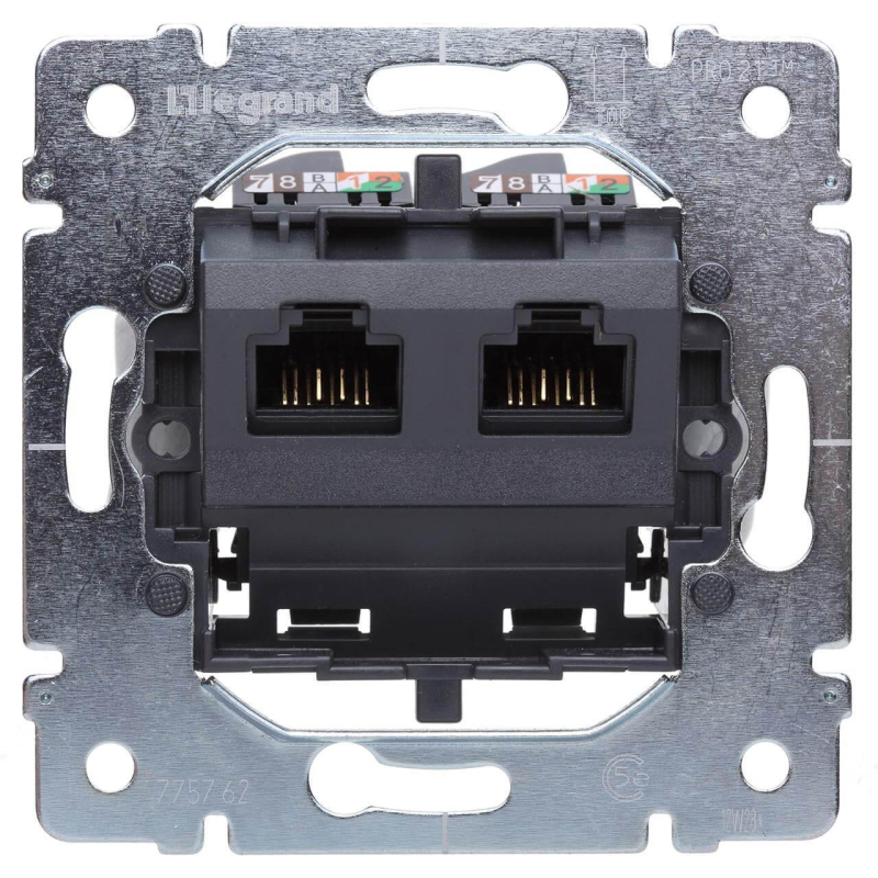 Розетка компьютерная 2хRJ45 Legrand Galea Life 6 кат UTP 775830