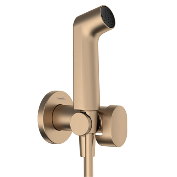 Hansgrohe Bidette E Гигиенический душ со смесителем, держатель, цвет: бронза