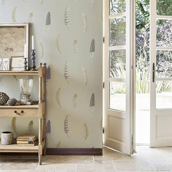 Обои Sanderson 216605 Lismore Silver Grey