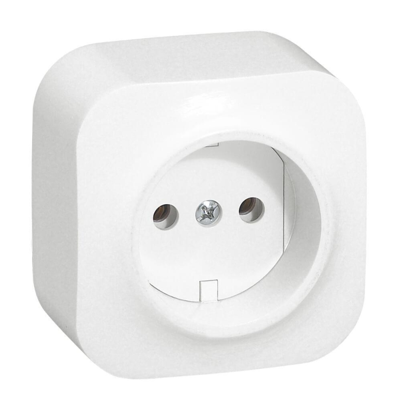 Розетка 2К Legrand Quteo 16A 250V б/з белая 782210