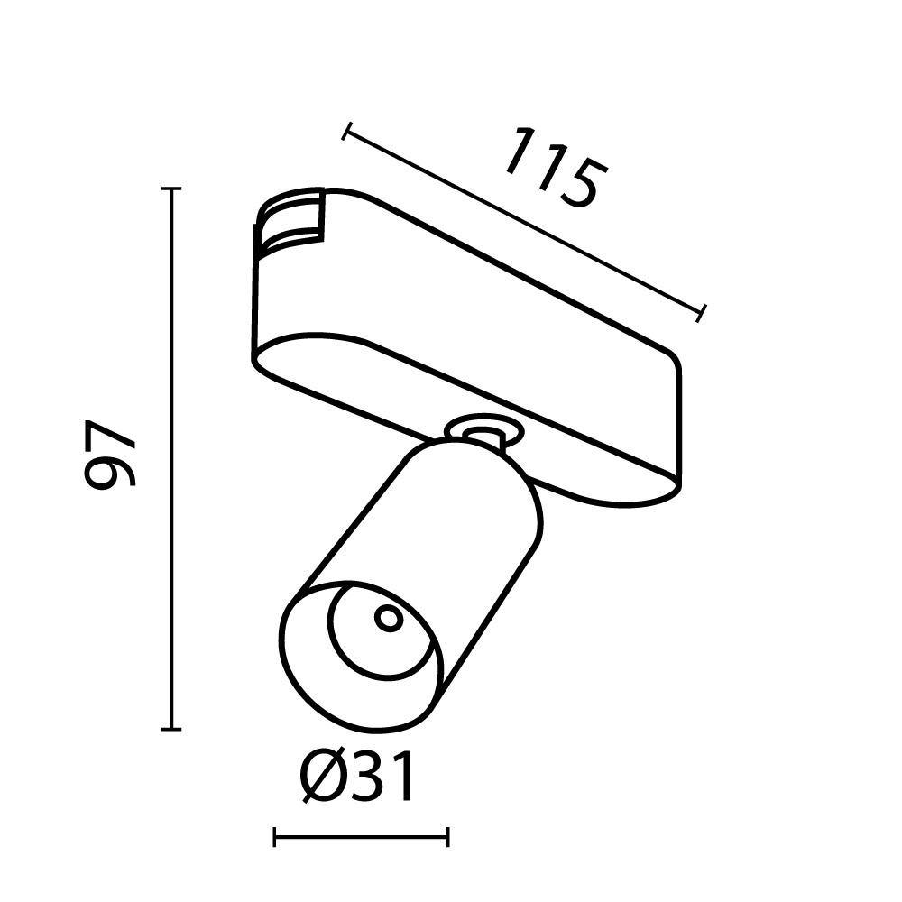 Трековый магнитный светильник Maytoni Focus LED TR103-1-5W3K-M-B