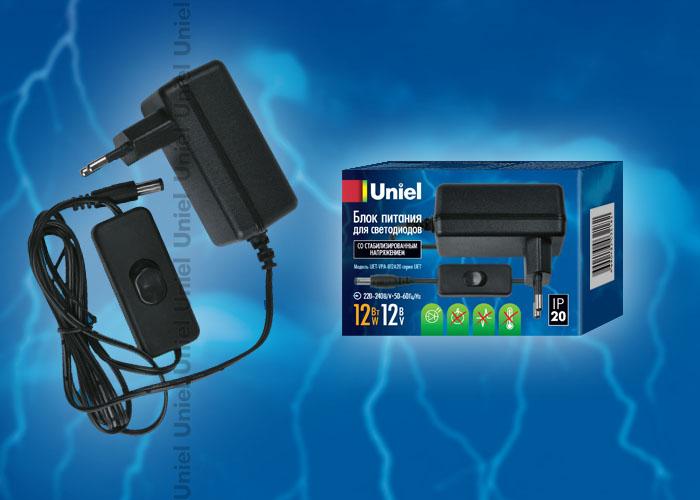 Блок питания Uniel (06313) 12V 12W IP20 UET-VPA-012A20 12V IP20