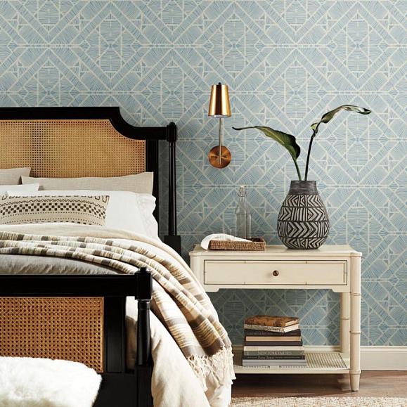 Обои York TC2704 Diamond Macrame Blue