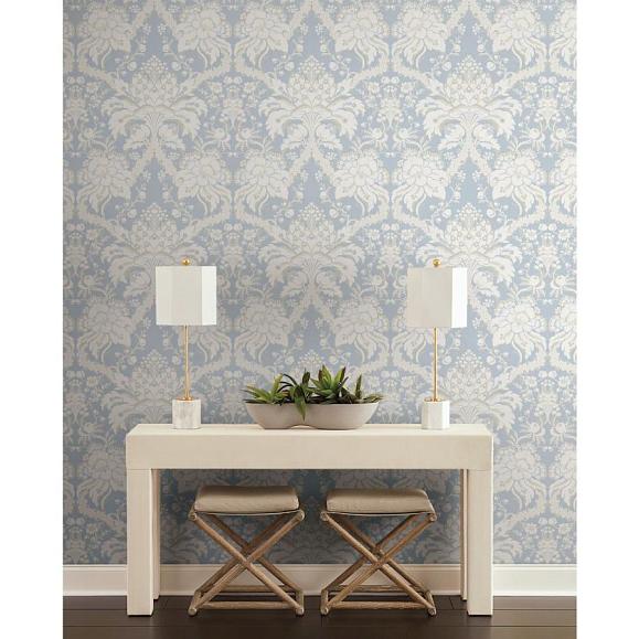 Обои York DM4955 French Artichoke Damask Periwinkle