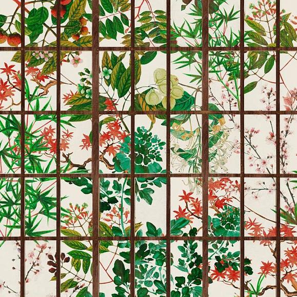 Панно Mind the gap WP20342 Japanese Garden Green/Green/Taupe