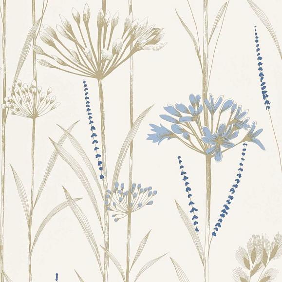 Обои Harlequin 110557 Gardinium Chalk/Wedgwood/Gold