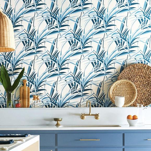 Обои York TC2602 Tropical Paradise Blues/White