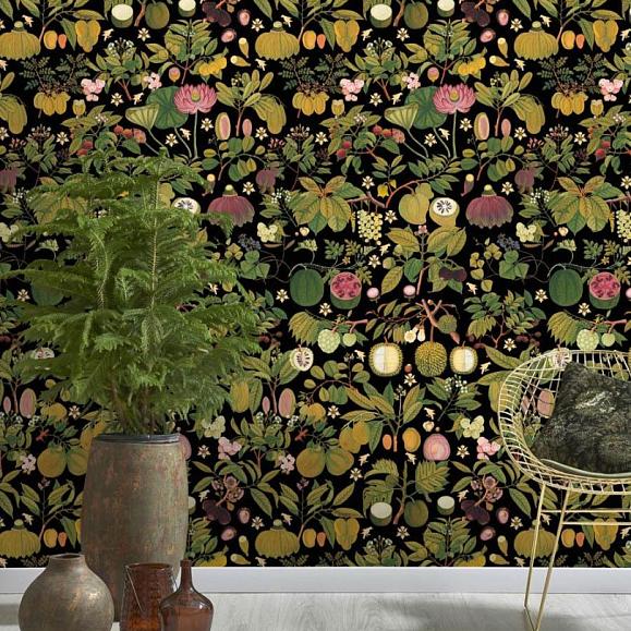 Панно Mind the gap WP20314 Asian Fruits And Flowers Anthracite