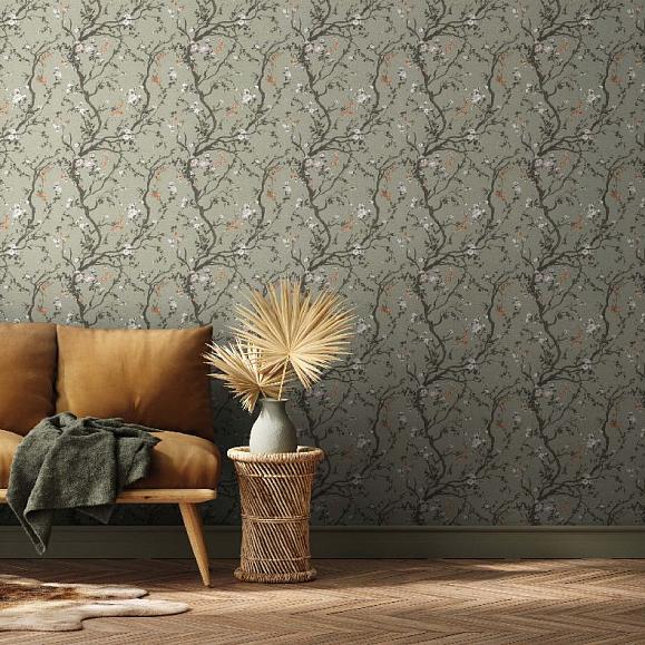 Обои Emil & Hugo 291253 Sakura Cottage Green