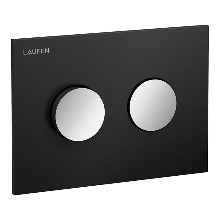 Laufen INEO GROOVE Клавиша смыва, панель: черный матовый, клавиши: хром глянцевый