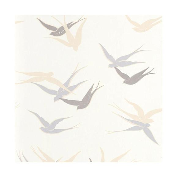 Обои Casadeco 88630212 Swallow Blanc neige