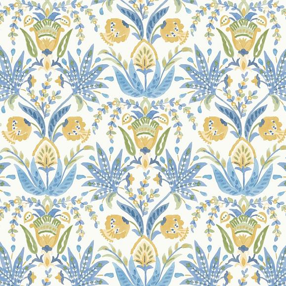 Обои York MN1913 Seaside Jacobean White/Yellow/Blue