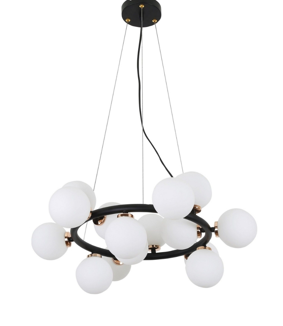Подвесная люстра Lumina Deco Marsiada LDP 6033-15 BK+MD