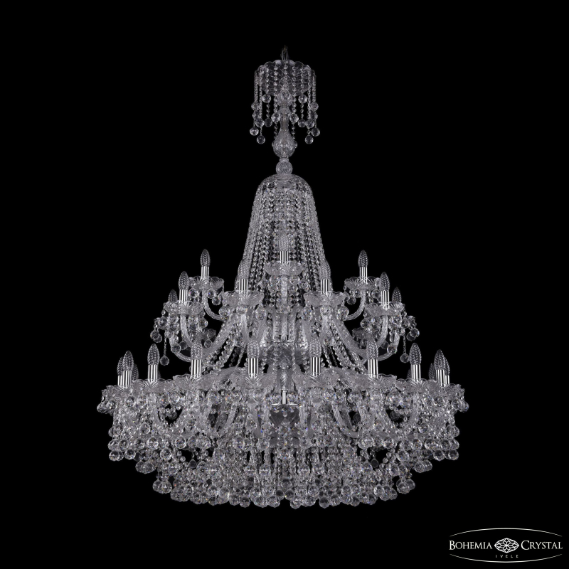 Подвесная люстра Bohemia Ivele Crystal 1409/20+10+5/400/XL-152/2d Ni