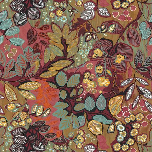 Обои Casamance 75090916 Belle De Nuit Grenat
