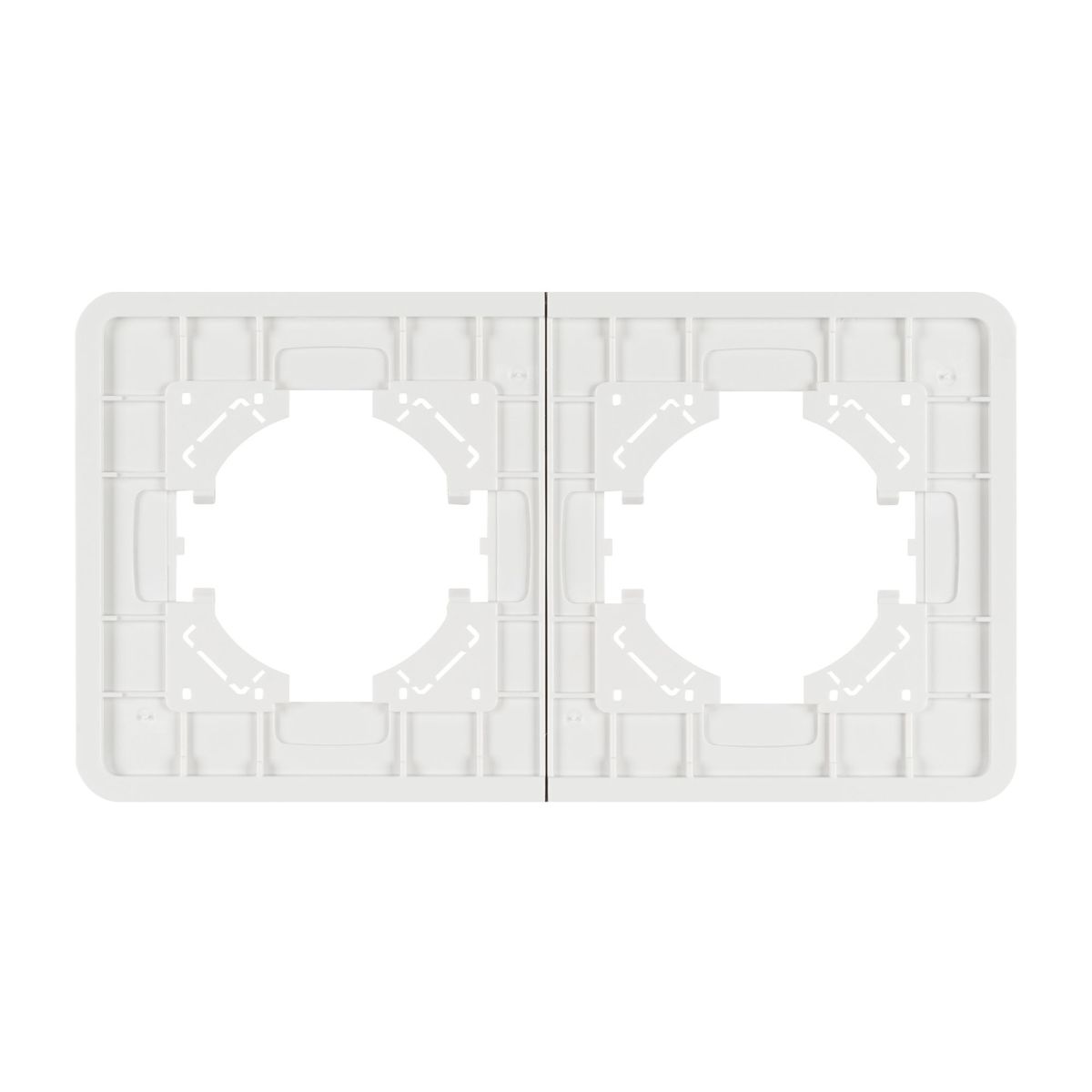 Рамка на 2 поста стеклянная Arlight FRM-OMALI-GS-2-WH 049692