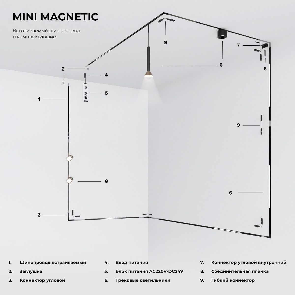 Коннектор угловой внутренний Elektrostandard Mini Magnetic 4690389202438 85178/00 a065638
