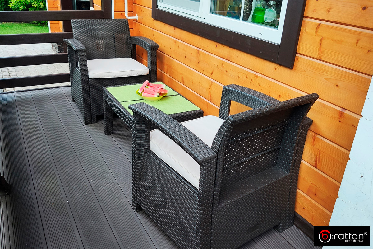 Комплект мебели Раттан Комфорт 4 / Rattan Comfort 4, венге