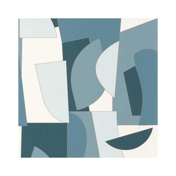 Обои Caselio 105010644 Figures Bleu petrole or