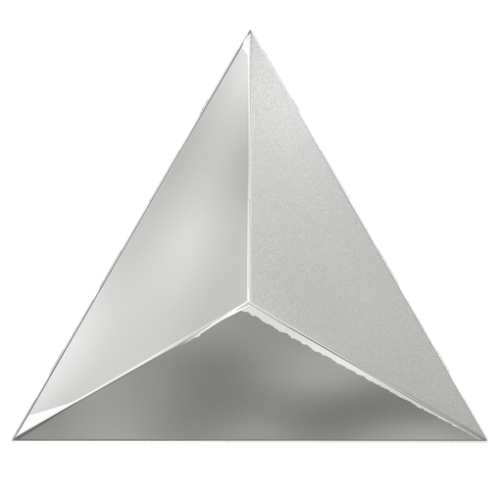Evoke Traingle Level Silver Laser Glossy