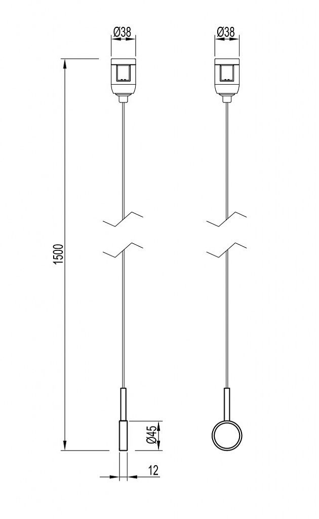 Держатель трека Arlight ART-APRIORI-HOLDER-HANG-TUBE-L1500 (OG) 055892
