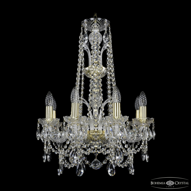 Подвесная люстра Bohemia Ivele Crystal 1411/8/160/XL-65 G