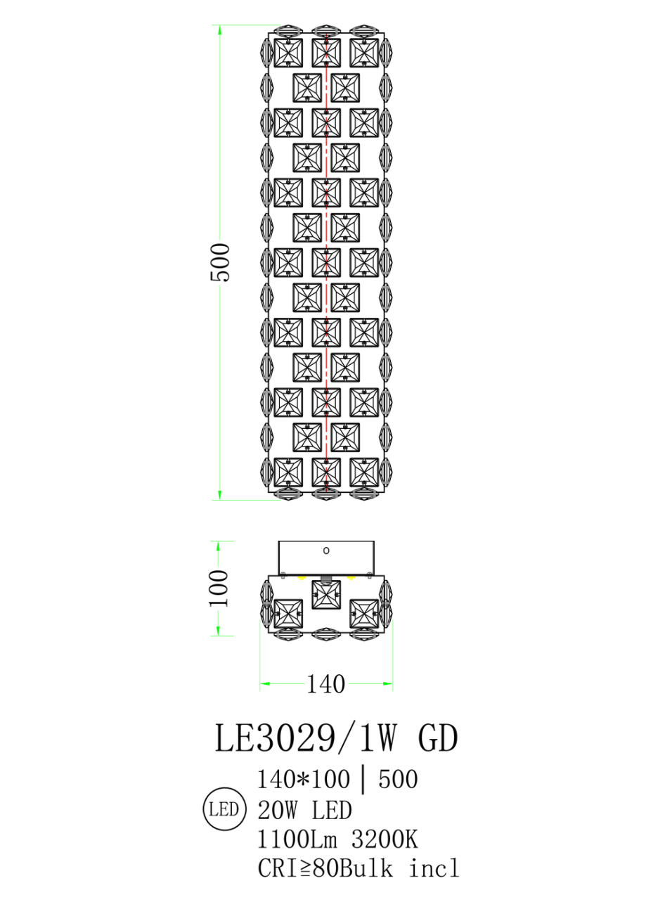 Бра Amelie LE3029/1W CH