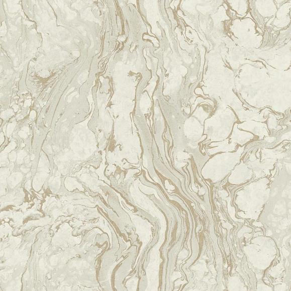 Обои York KT2223 Polished Marble White/Gold