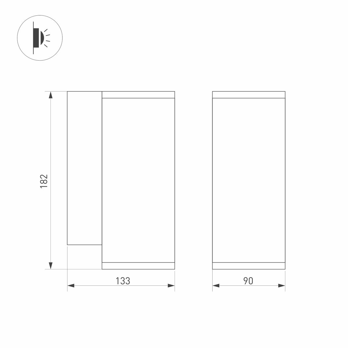 Уличный настенный светильник Arlight LGD-Forma-Wall-R90-12W Day4000 037256