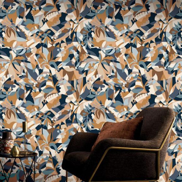 Обои Casamance 75880916 Plongeon Bleu persan/ambre