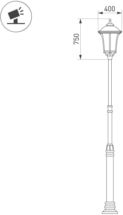 Уличный светильник Arlight OXOR-GRADUA-C-400x750-50W Day4000 (BK, 120 deg, 230V) IP65 052394