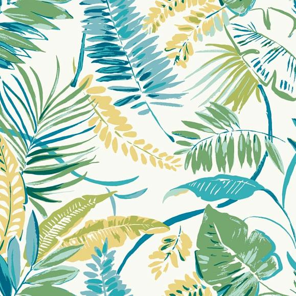 Обои York TC2626 Tropical Toss Aqua/Yellow