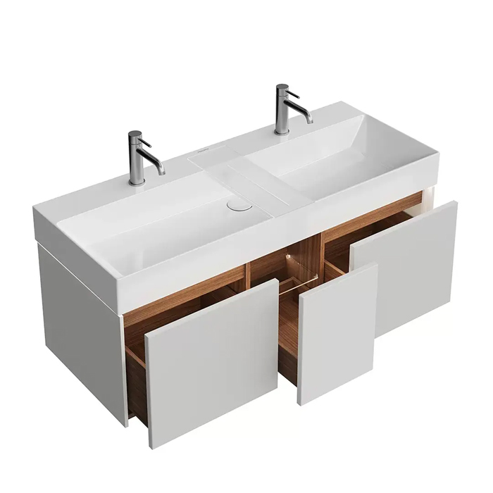 Kerama Marazzi Grande Тумба подвесная, 120х47х37.3см., 3 ящика, цвет: архитектурный серый