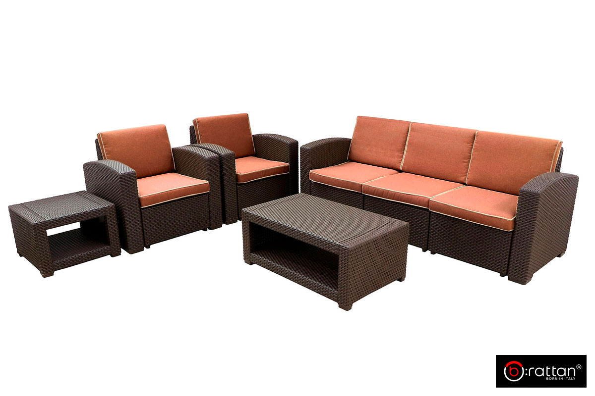 Комплект мебели Раттан премиум / Rattan premium 5, венге