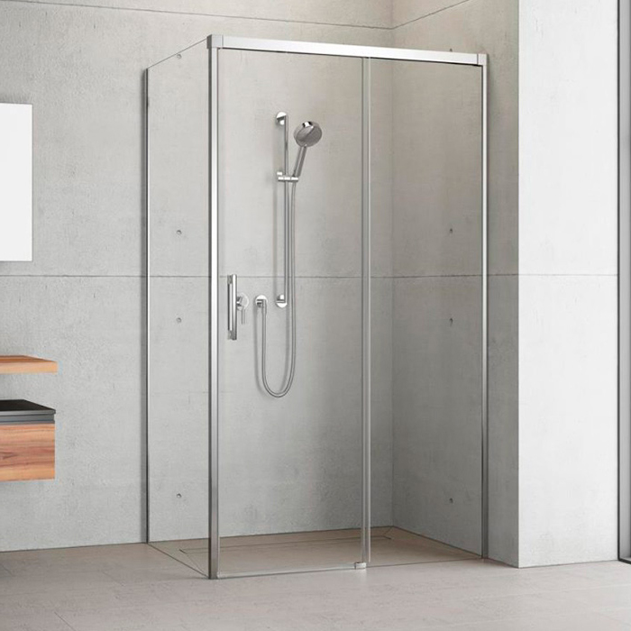 Radaway Idea KDJ Боковая стенка 110см, левая, стекло прозрачное, покрытие Easy Clean, профиль: хром