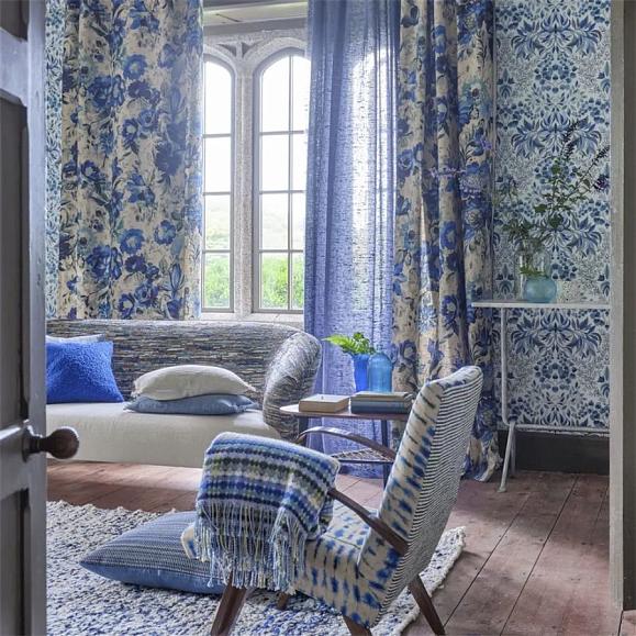 Обои Designers Guild PDG1157/05 Karakusa Cobalt