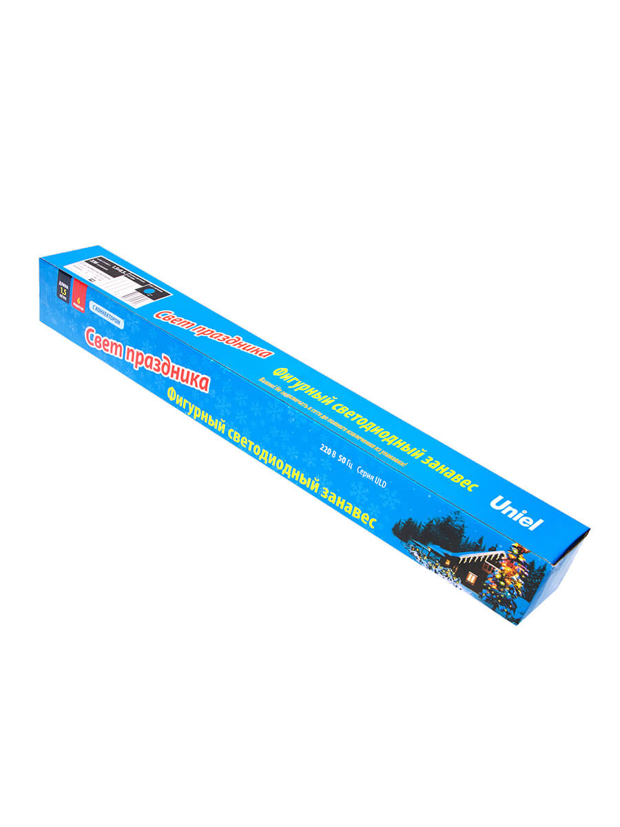 Уличная светодиодная гирлянда (UL-00000167) Uniel занавес 220V синий ULD-E1505-336/DTK BLUE IP44 TWISTED METEOR