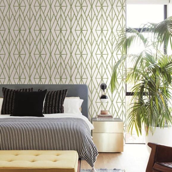 Обои York CV4451 Riviera Bamboo Trellis Fern