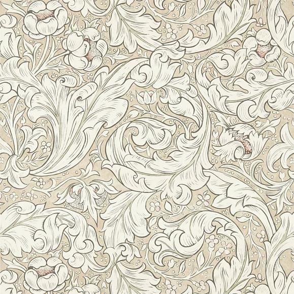 Обои Morris 216051 Pure Bachelors Button Linen/Coral