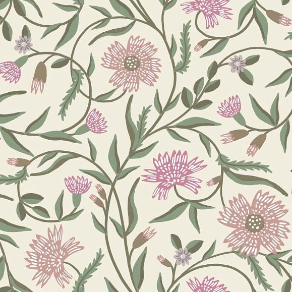 Обои York RF7436 Aster Linen & Rose