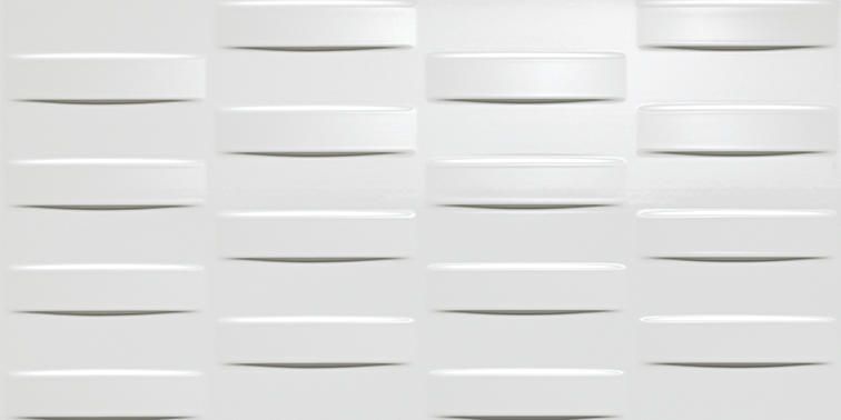 3D Grid White Glossy 40х80