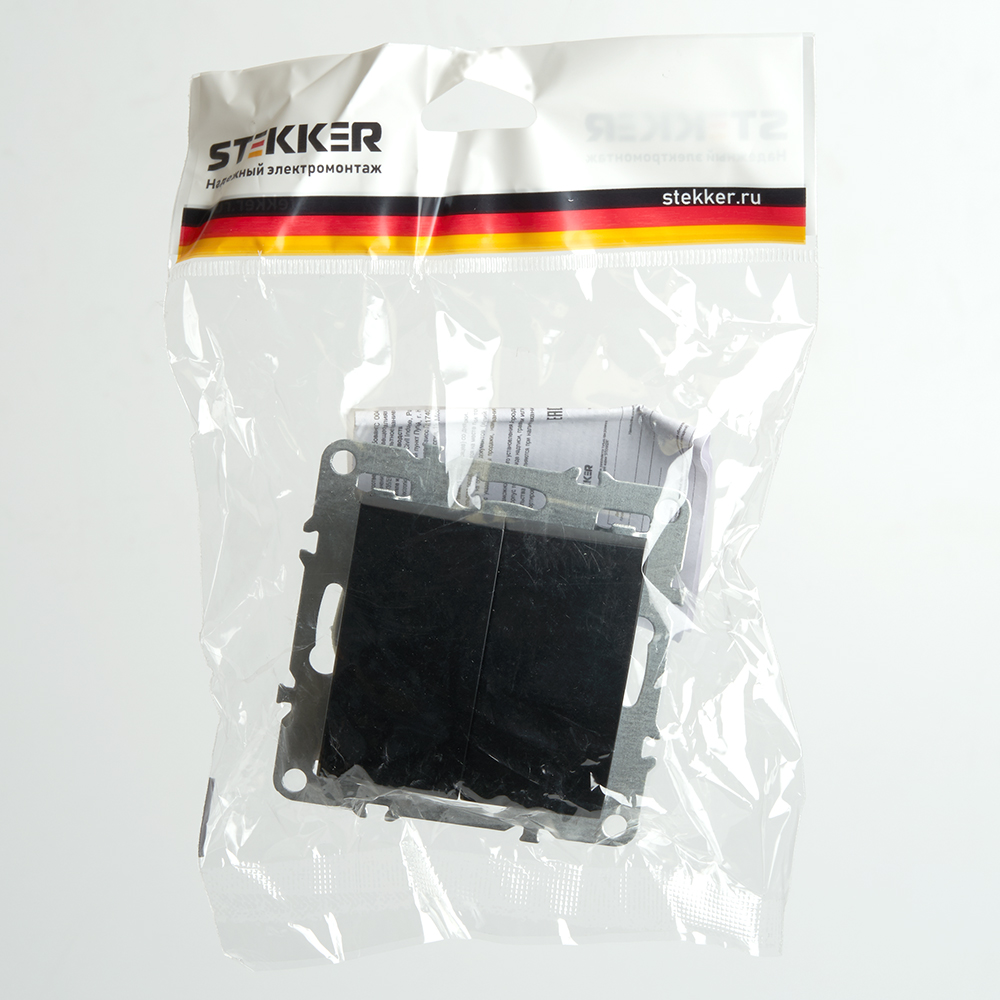 Выключатель 2-клавишный Stekker Эрна PSW10-9104-03 49149