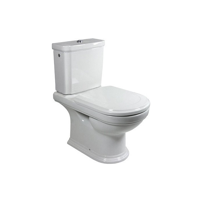 Villeroy&Boch Hommage Сиденье с крышкой для унитаза, SoftClose, цвет: белый/нержавеющая сталь