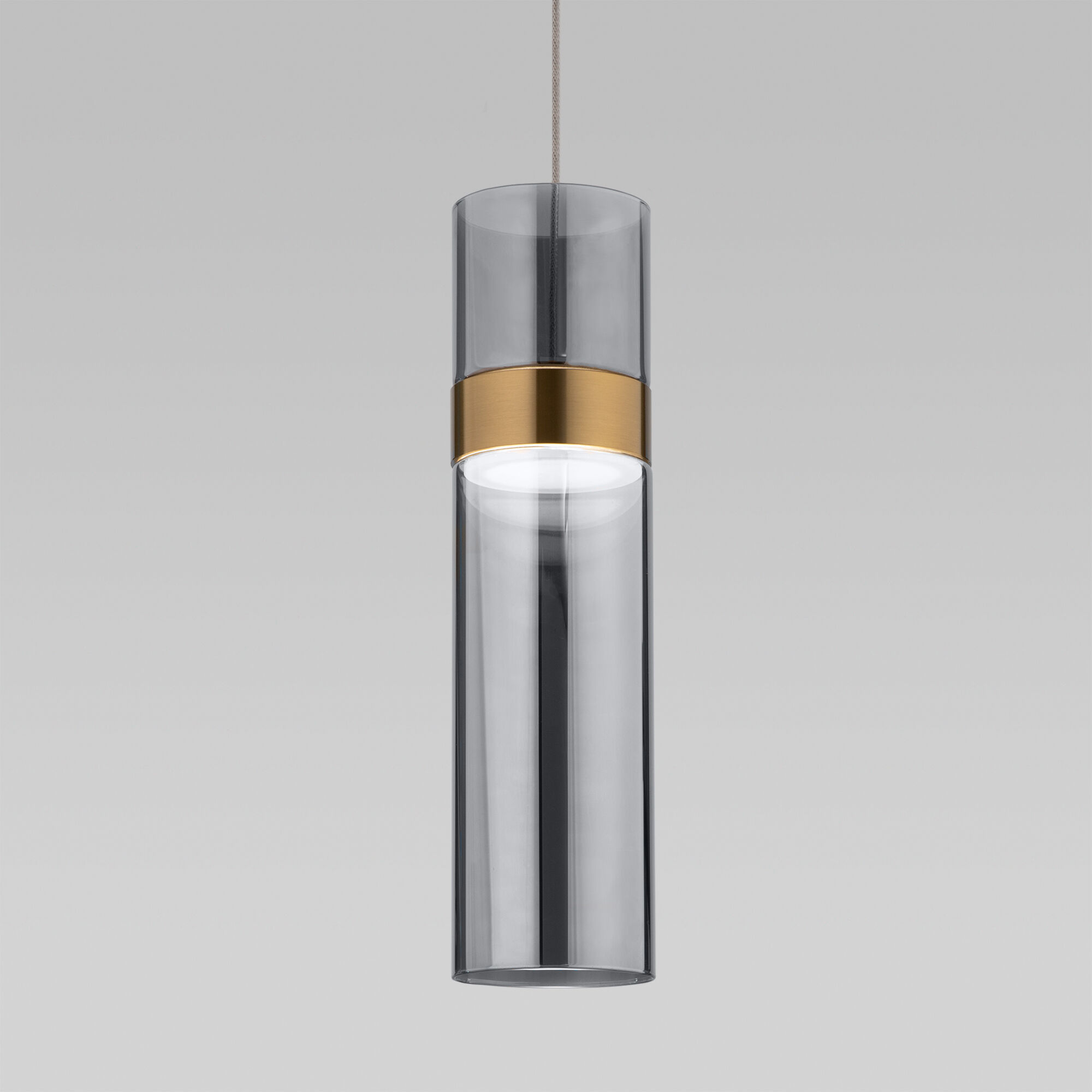 Подвесной светильник Eurosvet Lumen 50244/1 LED латунь/дымчатый a061287
