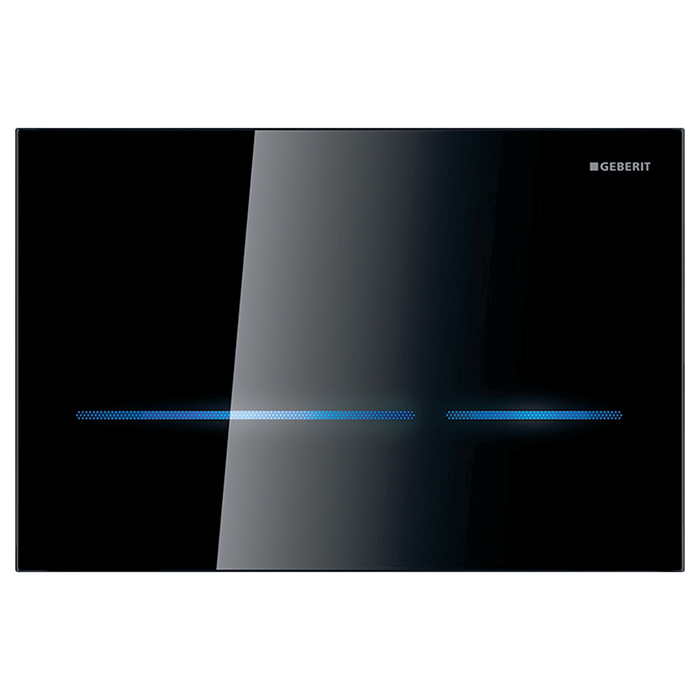 Geberit Sigma 80 Бесконтактная смывная клавиша, электронная, черное стекло